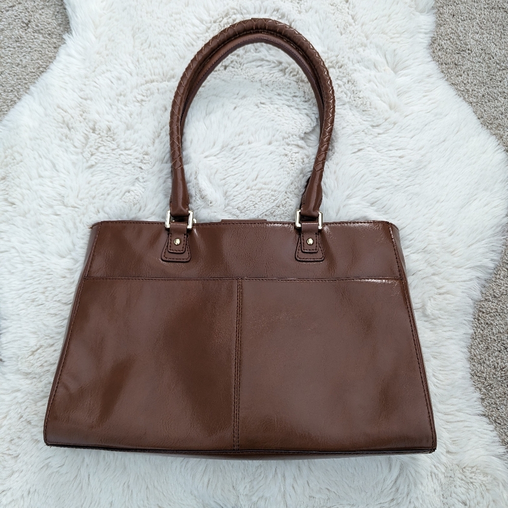 ANTONIO MELANI Brown Patent Leather Purse - Picture 2 of 7